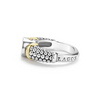 Lagos Sterling Silver & 18K Signature Diamond Circle Caviar Ring