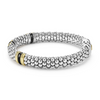Lagos Two-Tone Black Ceramic Fluted Station Bracelet