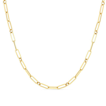 Roberto Coin 18K Yellow Gold 19" Paperclip Chain