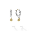 Lagos Sterling Silver & 18K Caviar Beaded Dangle Huggies