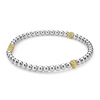 Lagos Sterling Silver & 18K Yellow Gold Caviar Icon Stretch Bracelet
