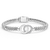 Lagos Sterling Silver Caviar Interlocking Diamond Rope Bracelet