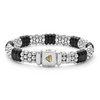 Lagos Sterling Silver & 18K Caviar Black Ceramic Bracelet