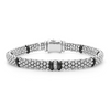 Lagos Sterling Silver Caviar Black Ceramic Rope Bracelet