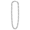 Lagos Sterling Silver Caviar 10mm Fluted Oval Link Necklace