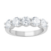 14K Diamond Anniversary Band with 5 Lab Grown Diamonds 2.00 CTW