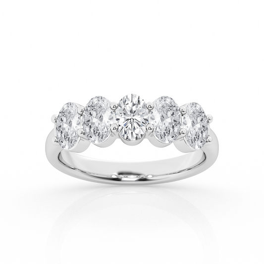 14K White Gold 2-Carat Lab Grown Diamond Anniversary Band