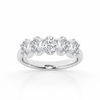 14K Anniversary Band with 5 Lab Grown Oval Diamonds 5.00 Carat