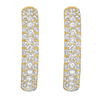 18 Karat Yellow Gold18K 4 Carat Diamond Hoops with 152 Round Diamonds