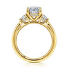 Gabriel & Co. "Abbi" 14K Yellow Gold 3 Stone Diamond Engagement Ring Mounting
