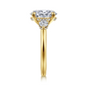 Gabriel & Co. "Abbi" 14K Yellow Gold 3 Stone Diamond Engagement Ring Mounting