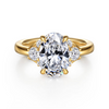Gabriel & Co. 14K Yellow Gold Oval Lotus Diamond Engagement Ring Mounting