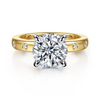 Gabriel & Co. "Cabata" 14K Two-Tone Diamond Engagement Ring Mounting