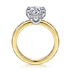 Gabriel & Co. "Cabata" 14K Two-Tone Diamond Engagement Ring Mounting