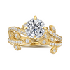 Gabriel & Co. "Darcie" 14K Yellow Gold Floral Diamond Engagement Ring Mounting