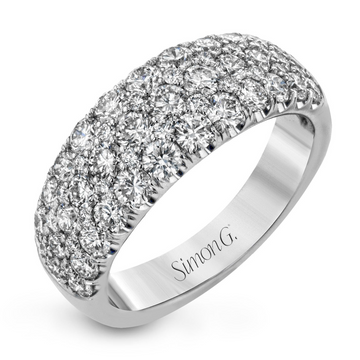 Simon G. 14K White Gold Triple Row Diamond Anniversary Band