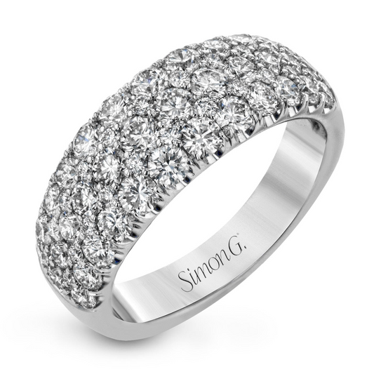 Simon G. 14K White Gold Triple Row Diamond Anniversary Band