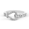 Simon G. 14K White Gold Diamond Buckle Ring