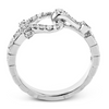 Simon G. 14K White Gold Diamond Buckle Ring