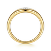 Gabriel & Co. 14K Yellow Gold Diamond Signet Ring