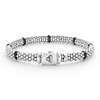 Lagos Sterling Silver and Black Ceramic Station 6mm Caviar Bracelet