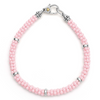 Lagos Pink Ceramic Caviar and Five Silver Station 5mm Bracelet