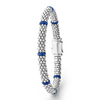 Lagos Sterling Silver Ultramarine Ceramic Station 6mm Caviar Rope Bracelet