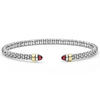 Lagos Two-Tone Garnet Mini Versa Torque 3mm Bracelet
