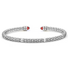 Lagos Two-Tone Garnet Mini Versa Torque 3mm Bracelet
