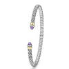 Lagos Two-Tone Amethyst Mini Versa Torque 3mm Bracelet