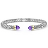 Lagos Two-Tone Amethyst Versa Torque 5mm Bracelet