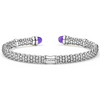 Lagos Two-Tone Amethyst Versa Torque 5mm Bracelet