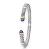 Lagos Two-Tone Amethyst Versa Torque 5mm Bracelet