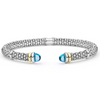 Lagos Two-Tone Blue Topaz Versa Torque 5mm Bracelet