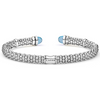 Lagos Two-Tone Blue Topaz Versa Torque 5mm Bracelet