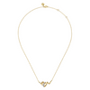Gabriel & Co 14K Two-Tone Selene Diamond Swirl Bar Necklace