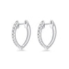 Memoire 18K White Gold Diamond Huggies Earrings
