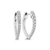 Memoire 18K White Gold Diamond Huggies Earrings