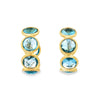 Marco Bicego 18K Yellow Gold "Jaipur" Blue Topaz Hoops Earrings