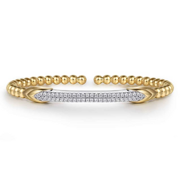 Gabriel & Co. 14K Two-Tone Diamond Bangle Bracelet