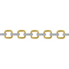 Gabriel & Co. 14K White & Yellow Gold Diamond Square Link Bracelet