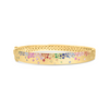 Dilamani 14K Yellow Gold Satin Rainbow Sapphire Confetti Signature Bangle Bracelet