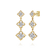 Gabriel & Co.14K White & Yellow Gold Graduating Diamond Flower Stud Drop Earrings