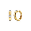 Gabriel & Co.14K Yellow Gold Diamond and Half Cube Huggie Earrings