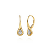 Gabriel & Co.14K White & Yellow Gold Diamond Pear Leverback Earrings