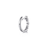 Gabriel & Co.14K White Gold Diamond Baguette Huggie Earrings