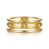 Gabriel & Co.14K Yellow Gold Diamond Station Easy Stackable Ring