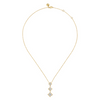 Gabriel & Co.14K White & Yellow Gold Graduating Diamond Flower Pendant Drop Necklace