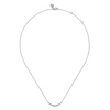 Gabriel & Co.14K White Gold Graduating Diamond Curved Bar Necklace