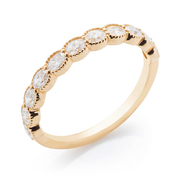 14K Yellow Gold Half Anniversary Diamond Band